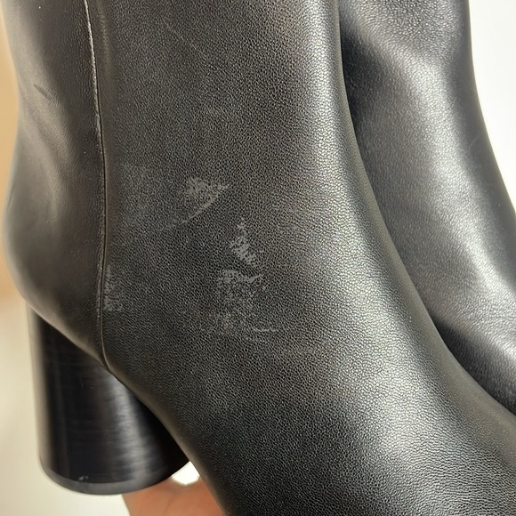 ASH | Women’s Black Calf Leather Clone Block Heel Booties Size 11 NWOB - Picture 5 of 10